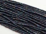 3mm Peacock Spinel Mystic Coated Faceted Rondelle, 13 Inch Peacock Spinel Bead