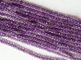 3.5-4mm Purple Amethyst Micro Faceted Rondelles Purple Amethyst Rondelle Faceted