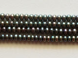 5.5mm Rainbow Peacock Blue Color Pearls Natural Fresh Water Corn Pearls Natural