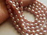 7x6mm Rose Pink Color Natural Pearls, Natural Fresh Water Rice Pearls, Pearls