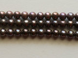 6mm Purple Gray Color Pearls, Natural Fresh Water Round Pearls, Natural Pearls