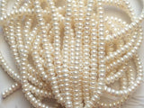 4mm Ivory Colored Pearls, Natural Fresh Water Corn Pearls, Natural Pearls, Ivory