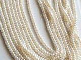 4mm Ivory Colored Pearls, Natural Fresh Water Corn Pearls, Natural Pearls, Ivory