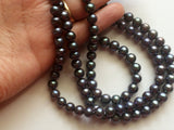 6-7mm Peacock Purple Green Pearls, Natural Fresh Water Round Pearls, Natural