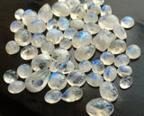 8-15mm Rainbow Moonstone Plain Flat Back Cabochons, Rainbow Moonstone Mixed