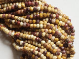 3.5-4mm Mookaite Jasper Micro Faceted Rondelle Bead Mookaite Faceted Bead, 13 In