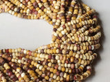 3.5-4mm Mookaite Jasper Micro Faceted Rondelle Bead Mookaite Faceted Bead, 13 In