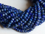 3.5-4mm Lapis Lazuli Faceted Rondelles Bead, Blue Lapis Lazuli Tiny Bead, 13 In