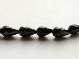 8x6 mm-7x5 mm Black Zirconia, Black Zirconia Bead Briolettes, Cz Beads, Crystal