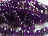 6-13mm Amethyst Plain Rondelle Bead, Natural Purple Amethyst Plain Rondelle Bead