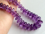 9mm Amethyst Plain Rondelle Beads, Natural Purple Amethyst Plain Rondelle Beads