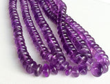 9mm Amethyst Plain Rondelle Beads, Natural Purple Amethyst Plain Rondelle Beads