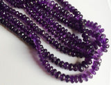 7-9 mm Amethyst Faceted Rondelle Beads, African Amethyst Faceted Rondelle Beads