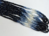 3.5-4.5mm Shaded Blue Sapphire Faceted Beads, Original Sapphire Faceted Rondelle