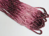 3-4 mm Ruby Faceted Rondelle Beads, Natural Shaded Ruby Beads, Ruby For Jewelry