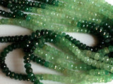 4-5mm Emerald Faceted Rondelle Beads, Natural Shaded Emerald Beads, Emerald