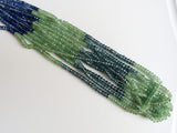 4-5mm Shaded Kyanite Facet Rondelle Bead Blue & Green Kyanite Facet Rondelles