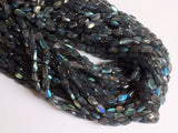 7 mm Labradorite Faceted Small Pipe Beads, Labradorite Flashy Blue Fire Gemstone