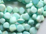 12-17mm Blue Opal Plain Heart Beads-Blue Opal Plain Heart Straight Drilled Beads