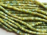 6-7mm Green Opal Pain Spacer Bead, Green Opal Plain Tyre Bead, Green Opal Plain