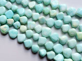 12-17mm Blue Opal Plain Heart Beads-Blue Opal Plain Heart Straight Drilled Beads