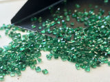 3-4mm Emerald Princess Cut, Emerald Square Cut Calibrated Emerald, Emerald Green