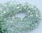 7 mm Green Amethyst Trillion Beads, Green Amethyst Beads For Necklace, Green