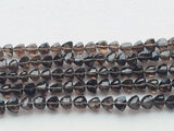 7-8 mm Smoky Quartz Faceted Trillion Briolettes, Smoky Quartz Briolette Beads