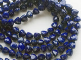 8-9 mm Lapis Lazuli Faceted Trillion, Lapis Lazuli Trillion Cut Bead, Pyramid