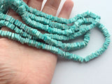 6 mm Natural Amazonite Square Heishi Beads, Amazonite For Necklace, Sea Blue