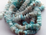 6 mm Larimar Heishi Beads, Natural Larimar Flat Square Beads, Larimar