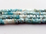 6 mm Larimar Heishi Beads, Natural Larimar Flat Square Beads, Larimar