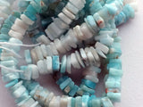 6 mm Larimar Heishi Beads, Natural Larimar Flat Square Beads, Larimar