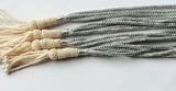 Adjustable Indian Cords With Pearls & Tassels, Pearl Adjustable Strands, Silver