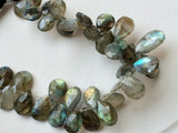 14x10 mm-16x11 mm Labradorite Faceted Pear Beads Briolettes For Jewelry