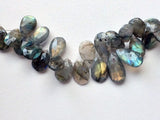 8x12 mm-9x13 mm Labradorite Faceted Pear Beads, Briolettes Pear For Jewelry