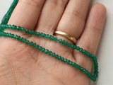 3mm Green Onyx Faceted Rondelle Beads, Natural Shaded Green Onyx Beads, 13 Inch