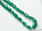 11x9 mm To 13x10 mm Green Onyx Faceted Tumbles, Green Onyx Beads, Green Onyx