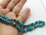 4-5 mm Turquoise Chips Beads, Chinese Turquoise Gemstone Chips, Blue Chip Beads