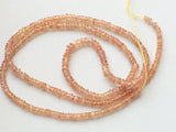 2-3 mm Yellow Sapphire Faceted Rondelle Beads, Natural Yellow Sapphire Beads