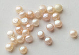 5mm Peach Color Pearls, Natural Fresh Water Pearl Cabochons, Pearls 10 Pcs