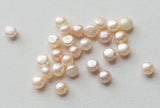 5mm Peach Color Pearls, Natural Fresh Water Pearl Cabochons, Pearls 10 Pcs