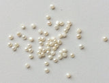 2-3mm Ivory Pearls, Natural Fresh Water Pearl Cabochons, Loose Flat Pearls