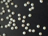 2-3mm Ivory Pearls, Natural Fresh Water Pearl Cabochons, Loose Flat Pearls