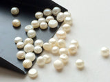 4-6mm Pearls, Ivory Pearls, Natural Fresh Water Pearl Cabochons, Natural Pearls