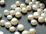 4-6mm Pearls, Ivory Pearls, Natural Fresh Water Pearl Cabochons, Natural Pearls