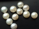 7mm Ivory Pearls, Natural Fresh Water Pearl Cabochons, Natural Loose Flat Pearls