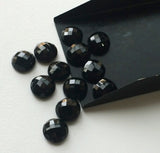 11mm Black Onyx Round Cabochon, Black Onyx Gems, Onyx RoseCut Gemstones