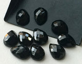 13x17mm Black Onyx Cabochon, Black Onyx RoseCut Gemstones, Onyx Flat Cabochons