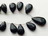 34x20mm-19x13mm Black Onyx Plain Pear Shaped Briolettes, Black Onyx Pear, Black